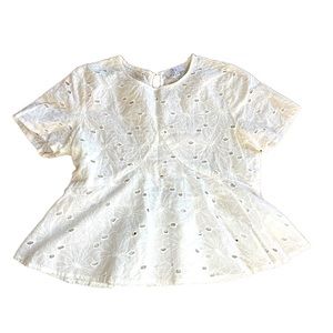 NSR Peplum Eyelet Top Women's Small